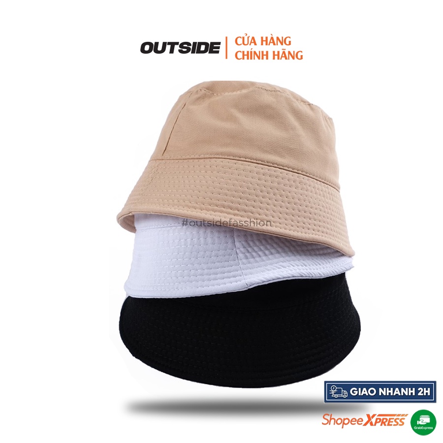 Nón bucket nữ nam hàn quốc, Mũ bucket trơn cụp vải kaki phong cách Ulzzang form unisex