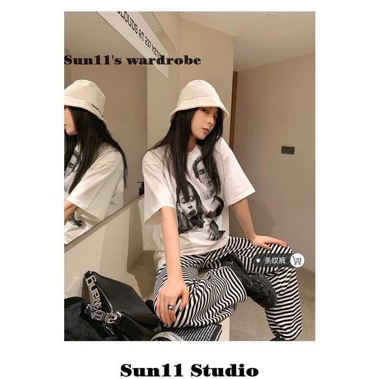 Áo Thun Ngắn Tay Cổ Tròn In Họa Tiết Phong Cách Retro Thời Trang Mùa Hè Dành Cho Nữ