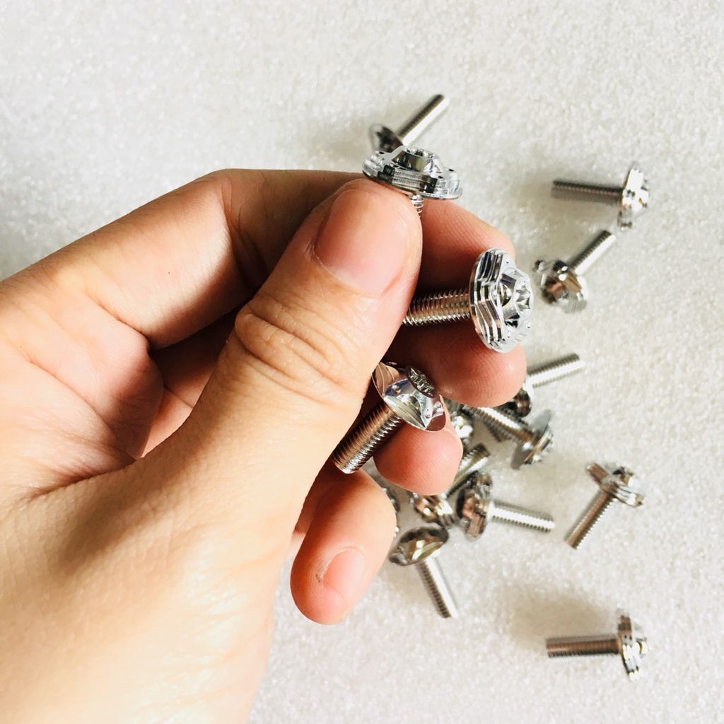 COMBO 4 CON ỐC INOX SALAZA 5LI GẮN MÃO,ĐỒNG HỒ WINNER X