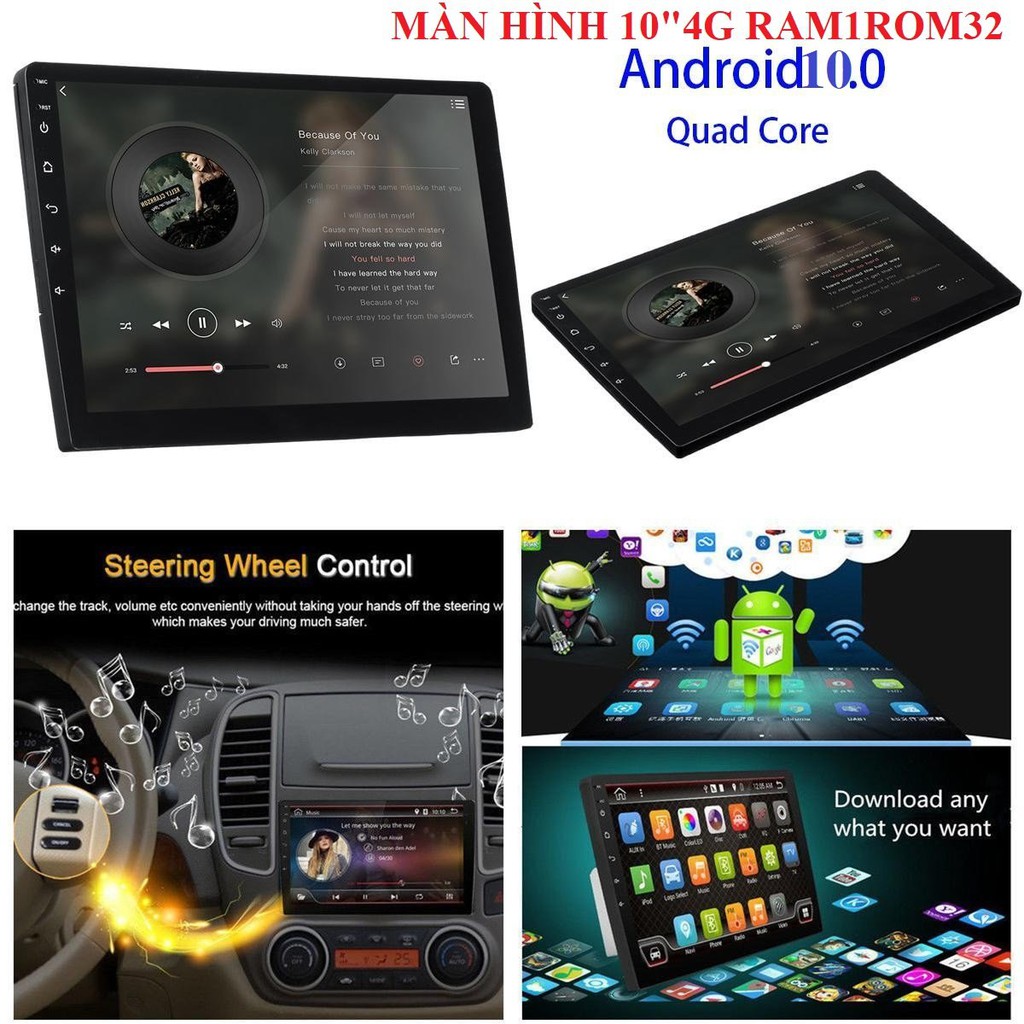 Combo bộMàn hình DVD ANDROID xe Huyndai I10 và mặt dưỡng,màn hình ô tô dùng sim 4G hoặc wifi-phát wifi, navitel,camera..