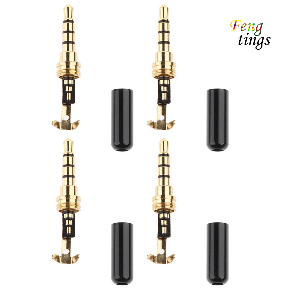 Set 4 Đầu Chuyển Đổi Jack Cắm Tai Nghe 3.5mm Thay Thế Tiện Dụng