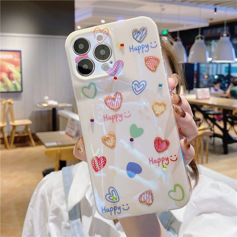 Ốp điện thoại họa tiết trái tim thích hợp cho iPhone14ProMax 14 14Plus 14Pro 11 11ProMax 12 12Pro MAX 13 13Pro MAX