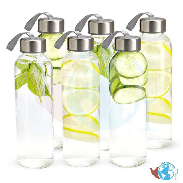 ( bán sỉ ) bình thủy tinh 500 mL có dây xách