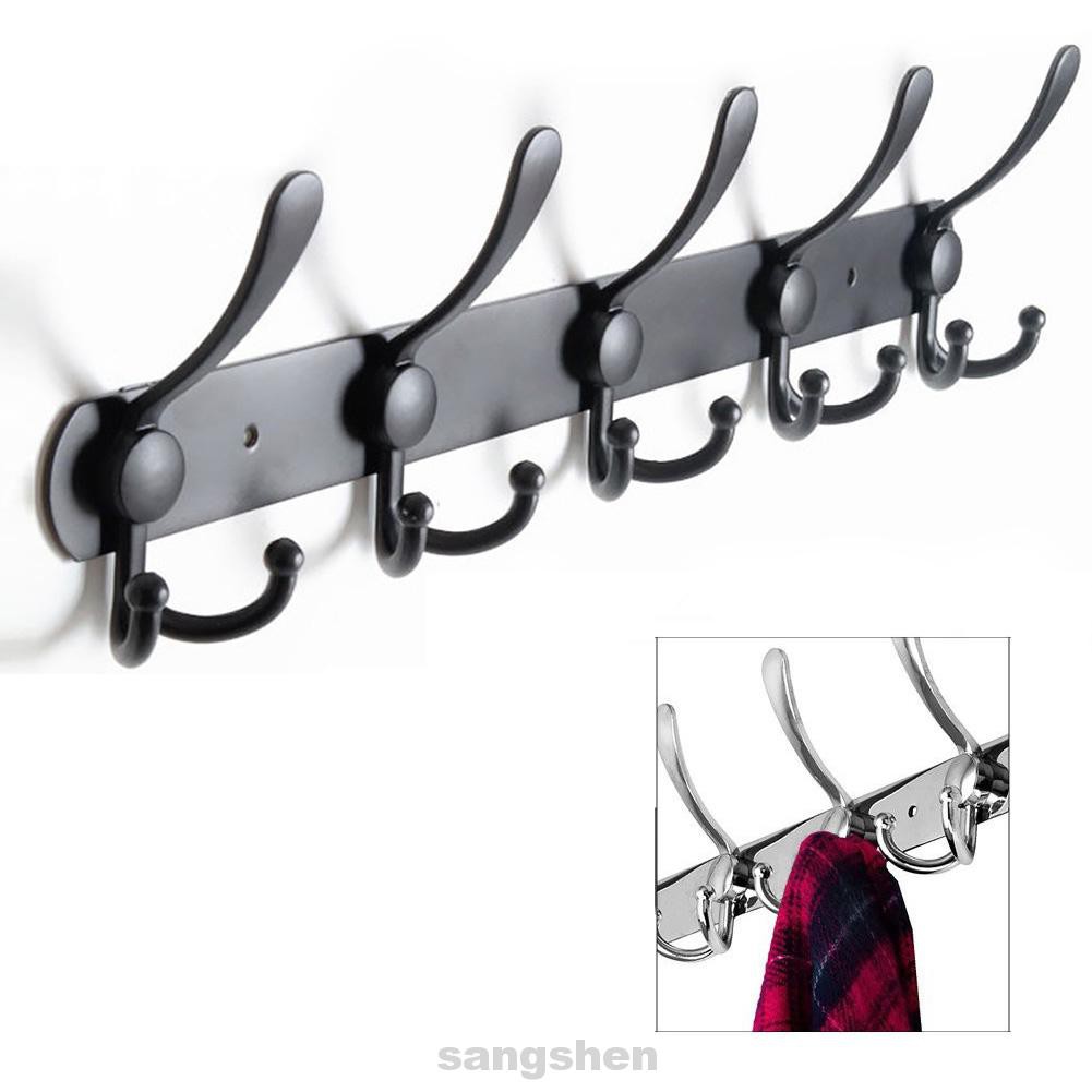Clothes Hanging Door Back Hat Home Robe Row Hook Space Saving Stainless Steel Towel Wall Mounted Coat Hanger