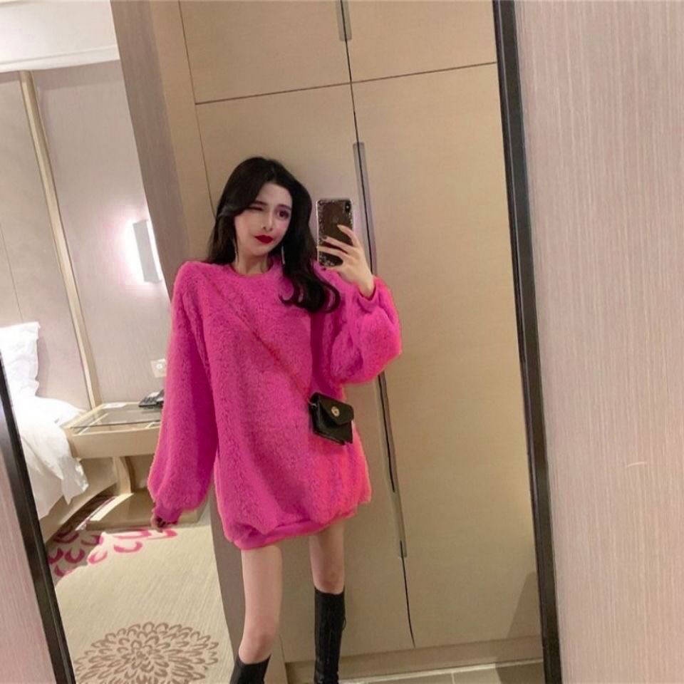 Áo Nỉ Lông Cừu Hai Mặt Thiết Kế Mới Thời Trang Mùa Thu Đông Theo Phong Cách Hàn Quốc