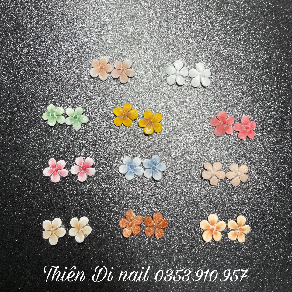 Hoa bột nail gắn móng tay Hoa mai 1 tầng  ( set 2 bông/ 10 bông ) THIÊN DI NAIL