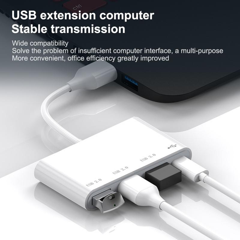 Hub chuyển đổi HDOORLINK chia 4 cổng USB 2.0 3.0 Type C sang USB OTG tốc độ cao cho điện thoại/ máy tính bảng/ laptop