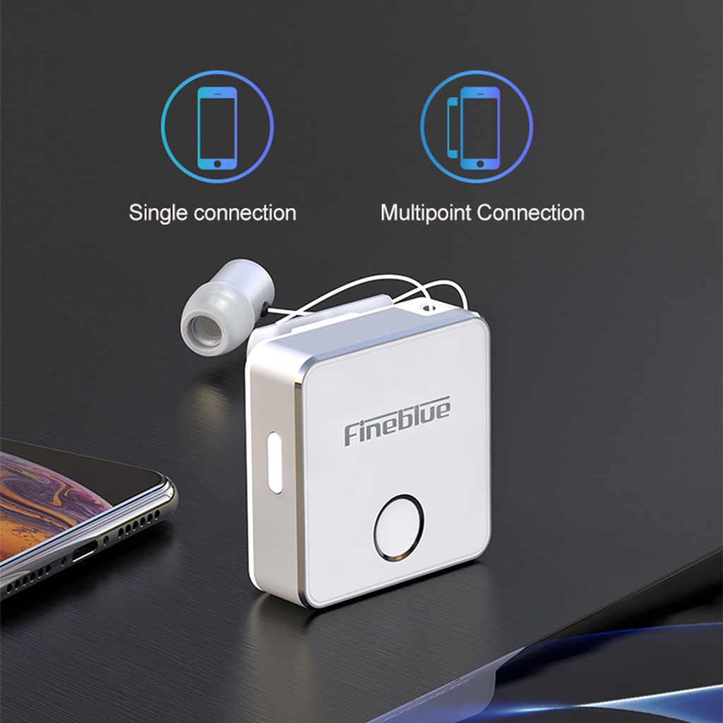 1 Tai Nghe Bluetooth Fineblue F1 Pro Thiết Kế Kẹp Có Thể Thu Gọn Tiện Dụng