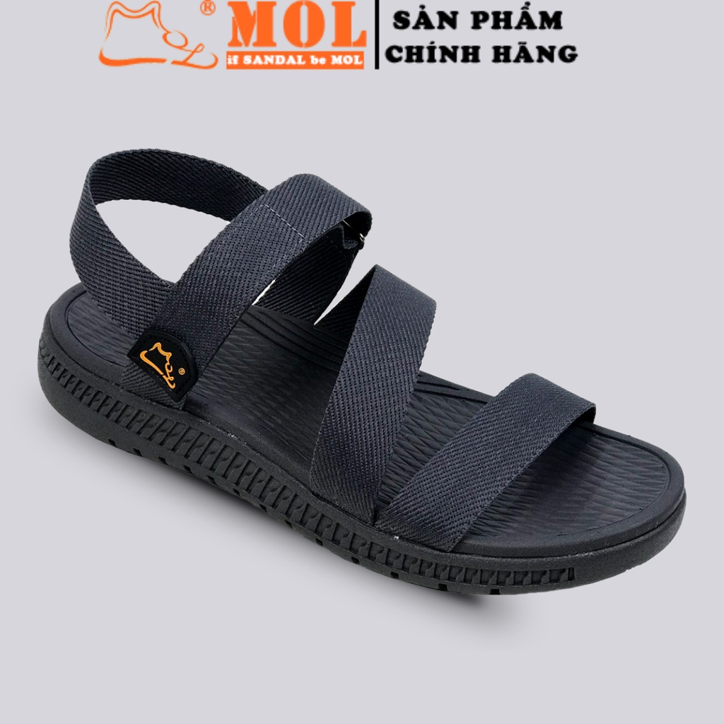Giày sandal couple nam nữ quai ngang siêu nhẹ có quai hậu cố định cho cặp đôi mang đi học đi biển du lịch hiệu MOL MS2G