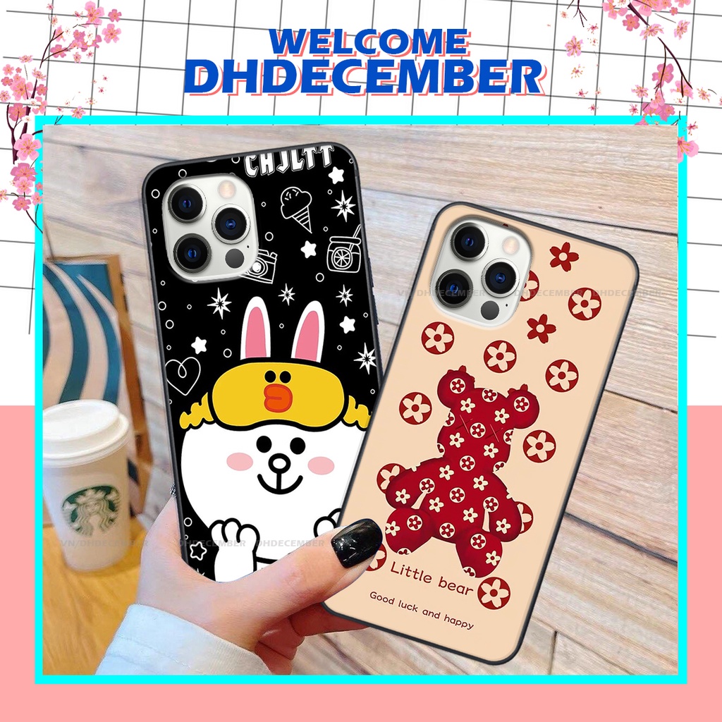 Ốp lưng iphone 12 PRO / 12 PRO MAX in hình gấu K@ws, gấu nâu, dor@emon RẺ- ĐẸP- BỀN