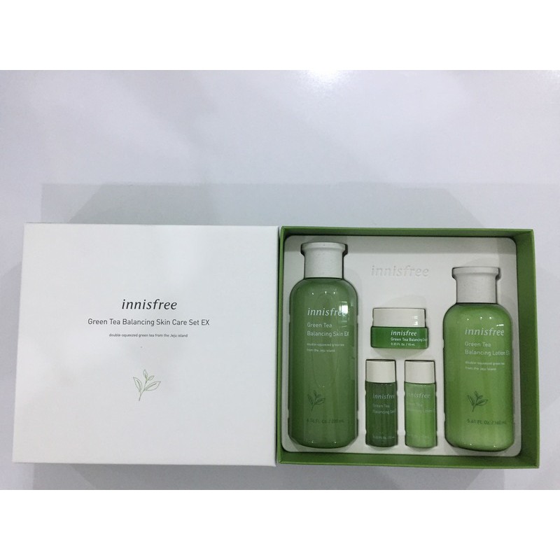 Bộ sản phẩm Innisfree Green Tea Balancing Skin Care Set EX (5 món)