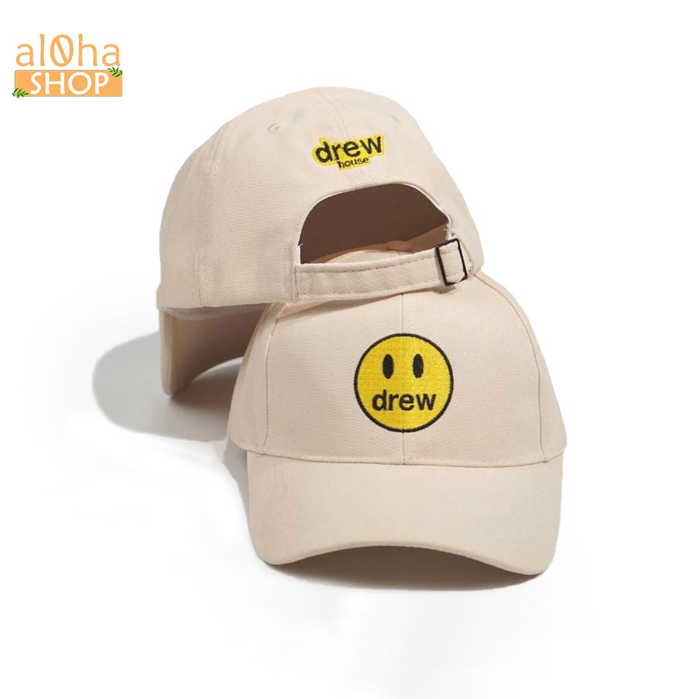 Mũ lưỡi trai - nón Ulzzang kết thêu mặt cười DREW unisex nam nữ chống nắng - al0ha Shop