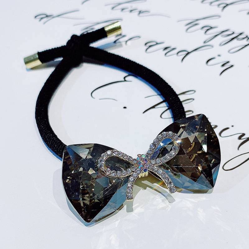 Dây buộc tóc hình nơ đính pha lê xinh xắn thời trang cho nữ