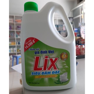 Nước rửa chén Lix Siêu Trà Xanh can 1.5kg siêu đậm đặc