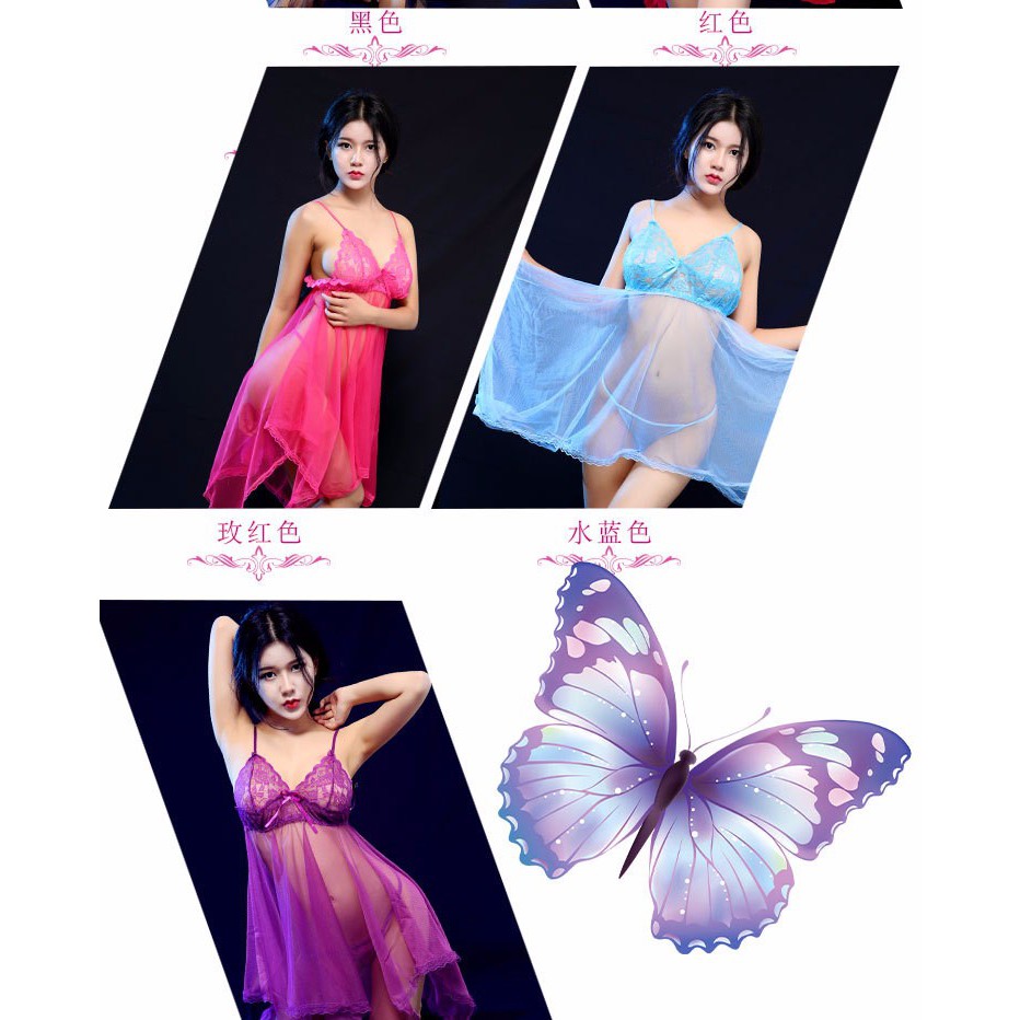 Váy ngủ sexy kiểu dáng xòe kèm quần chip | BigBuy360 - bigbuy360.vn