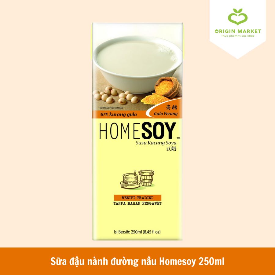 Sữa đậu nành đường nâu Homesoy 250ml
