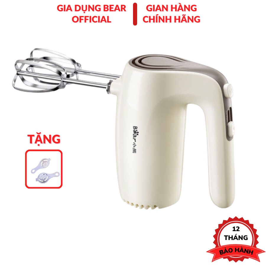 Máy đánh trứng cầm tay mini Bear DDQ-B02F1, Máy đánh kem, bột, bơ, tạo bọt sữa, đánh nước sốt, nước tương, Bảo hành 12th