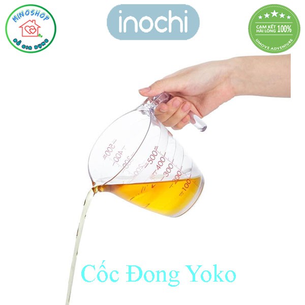 Cốc Đong Chia Vạch Inochi, Cốc Nhựa Định Lượng Dung Dịch Kích Thước 200ml 500ml