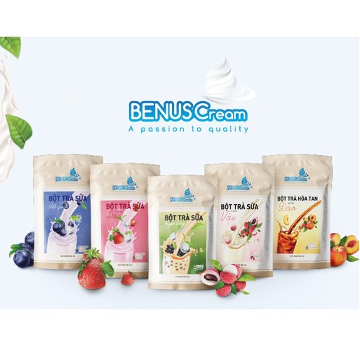 Bột Trà Sữa Hòa Tan BENUSCream 1kg Túi-  Trà Sữa 3 in 1 Hòa Tan