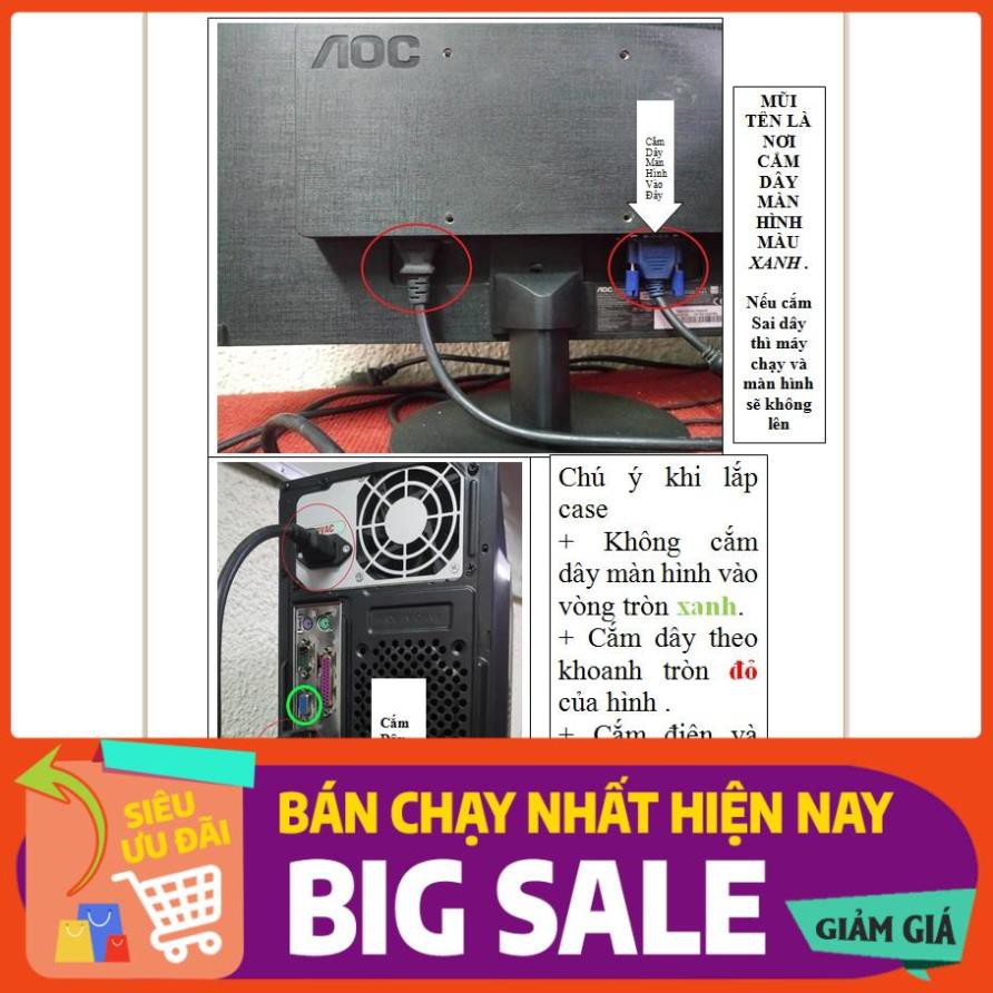 HÀNG CHÍNH HÃNG -  [ Màn 20inh mới chip I3 Ram 4G ] Bộ Máy Tính Chơi Game Liên Minh GTA 5 PUBG Đột Kích | BigBuy360 - bigbuy360.vn