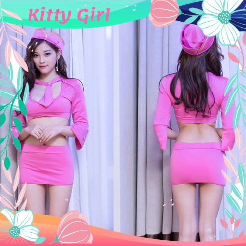 Bộ Đồ Cosplay Đồng Phục Tiếp Viên Hàng Không Sexy CO17 | BigBuy360 - bigbuy360.vn