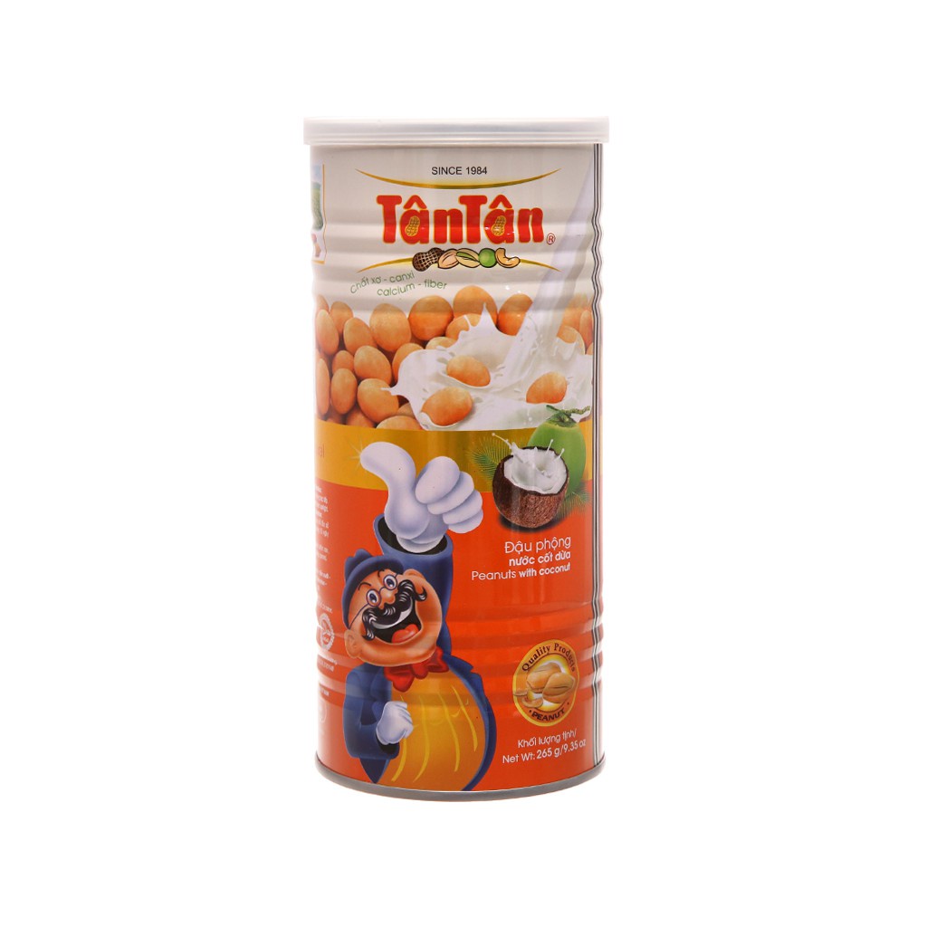 Đậu Phộng Nước Cốt Dừa Tân Tân Peanuts With Coconut (Lon 265g)