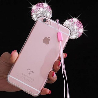 Ốp tai chuột mickey đính đá đáng yêu