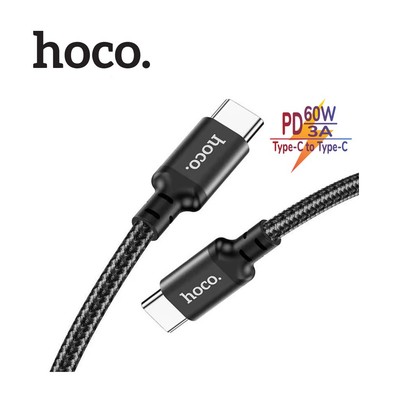 Cáp sạc Hoco X14/X89 PD60W Type-C to Type-C, sạc nhanh 3.0A, truyền dữ liệu, dây bọc dù chống đứt, gãy gập. dài 1m