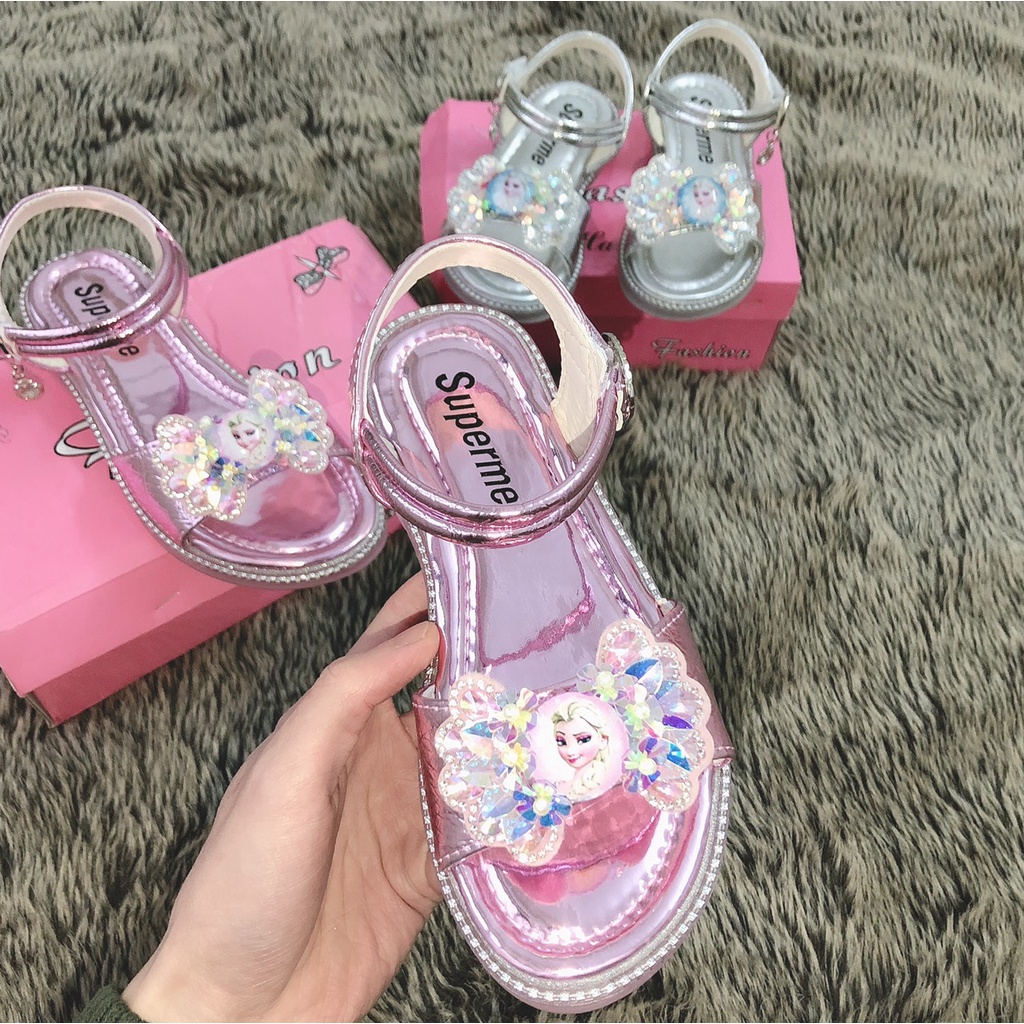 (519) SANDAL Trẻ Em Công Chúa Hàng Quảng Châu Cao Cấp