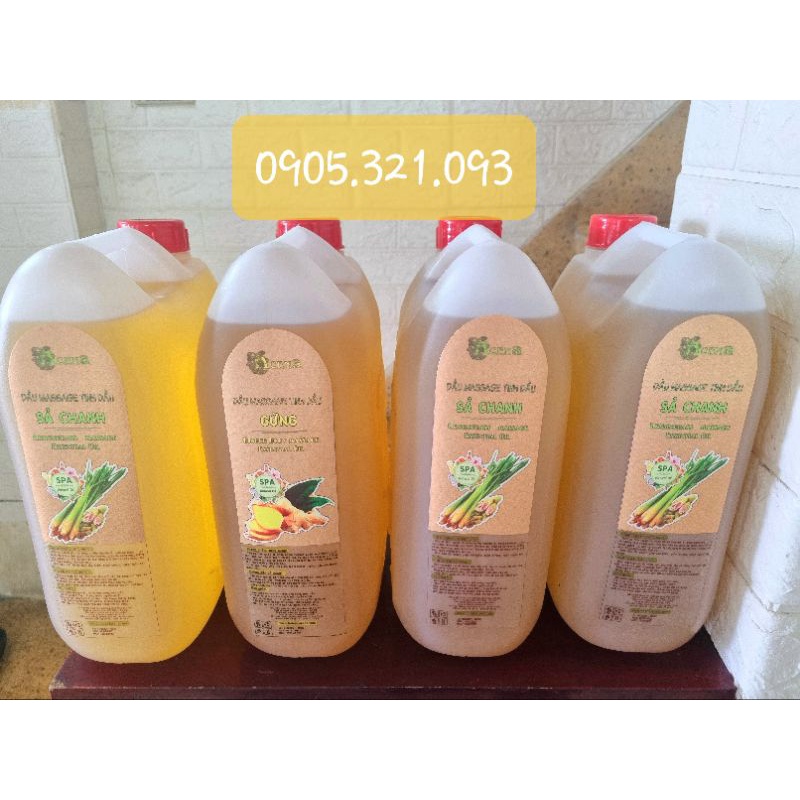 Combo 2 Can Dầu Massage Body Chuẩn Spa ACENA 5000ml - 10 lít Dầu Massage Trơn Tay, Hương Thơm Thư Giãn