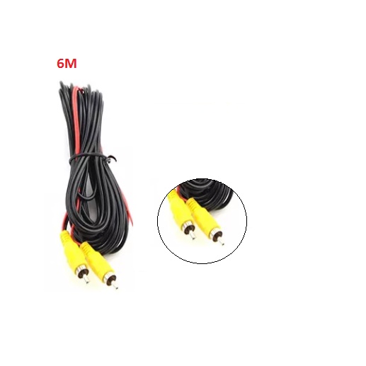 Dây cáp tín hiệu cho Camera lùi cho xe tải Rắc cắm AV, dây cam lùi xe tải( 6m-15m)