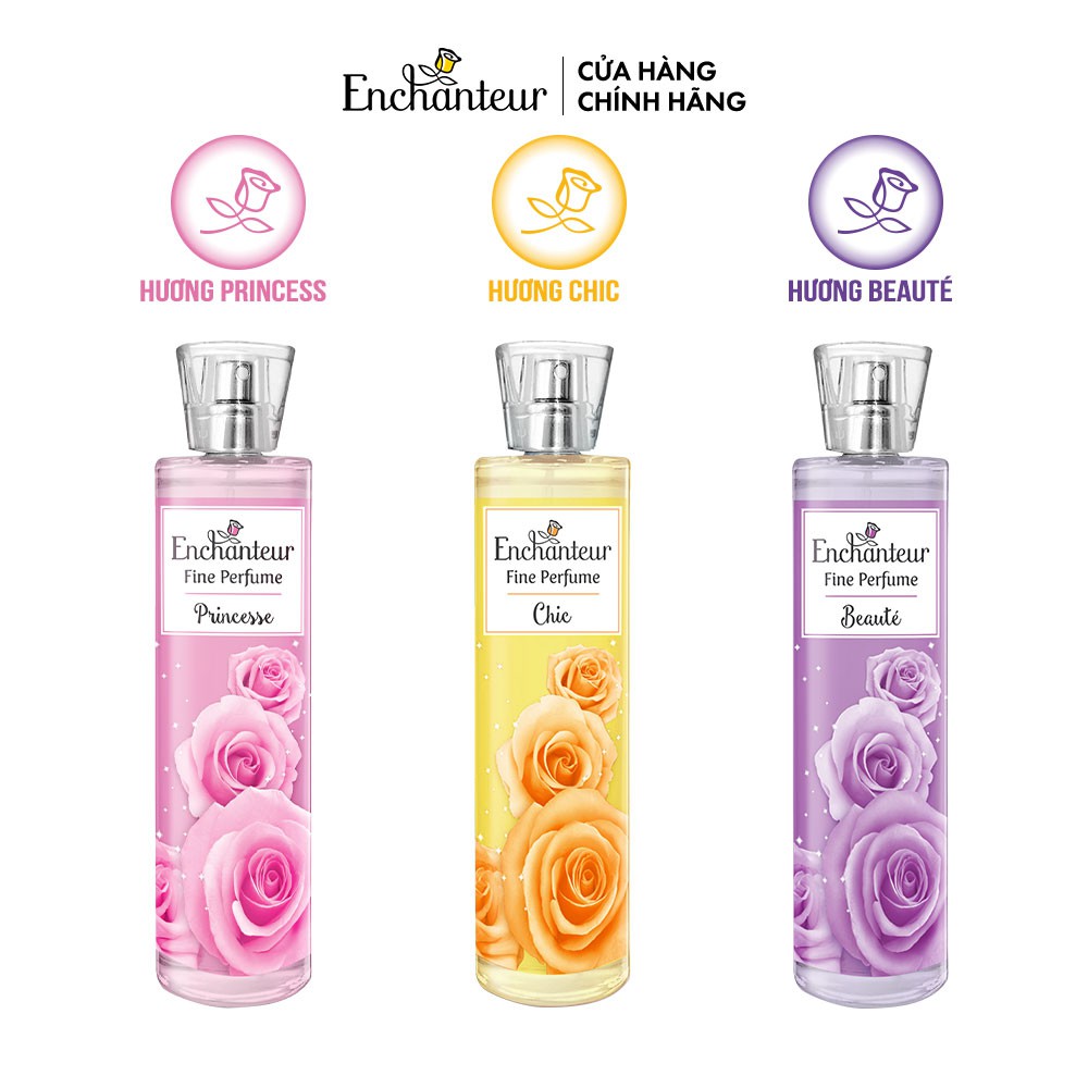 Nước hoa toàn thân cao cấp Enchanteur hương Princesse/ Chic/ Beauté 100ml | Thế Giới Skin Care