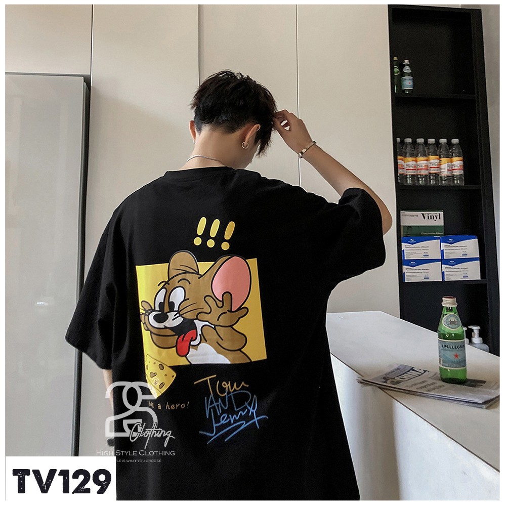 Áo Phom Rộng 2s Clothing Áo Thun Nữ Nam Form Rộng Unisex Basic Streetstyle Nam Nữ Cotton Oversize In Chuột Jerry TV129 | BigBuy360 - bigbuy360.vn