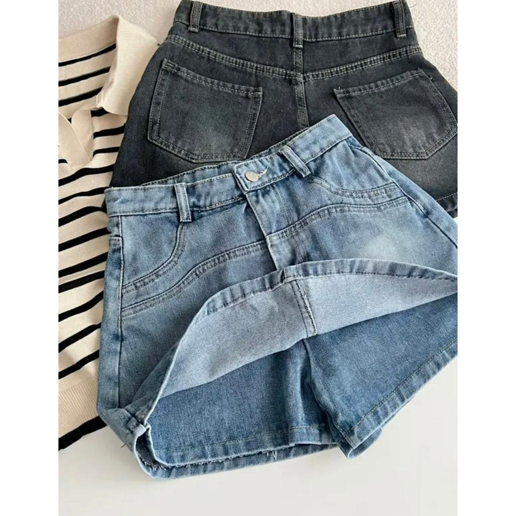 Chân váy jean dáng ngắn không túi trước, túi sau [Free Ship]