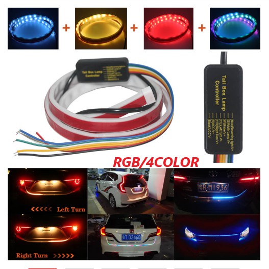 Dải Đèn 1.2m / 1.5m Rgb / Chống Nước Cho Xe Hơi