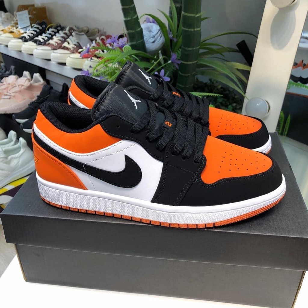 Giày JORDAN 1 low đen cam , giày sneaker jodan jd 1 thấp cổ màu cam , giày thể thao hot trend bản đẹp