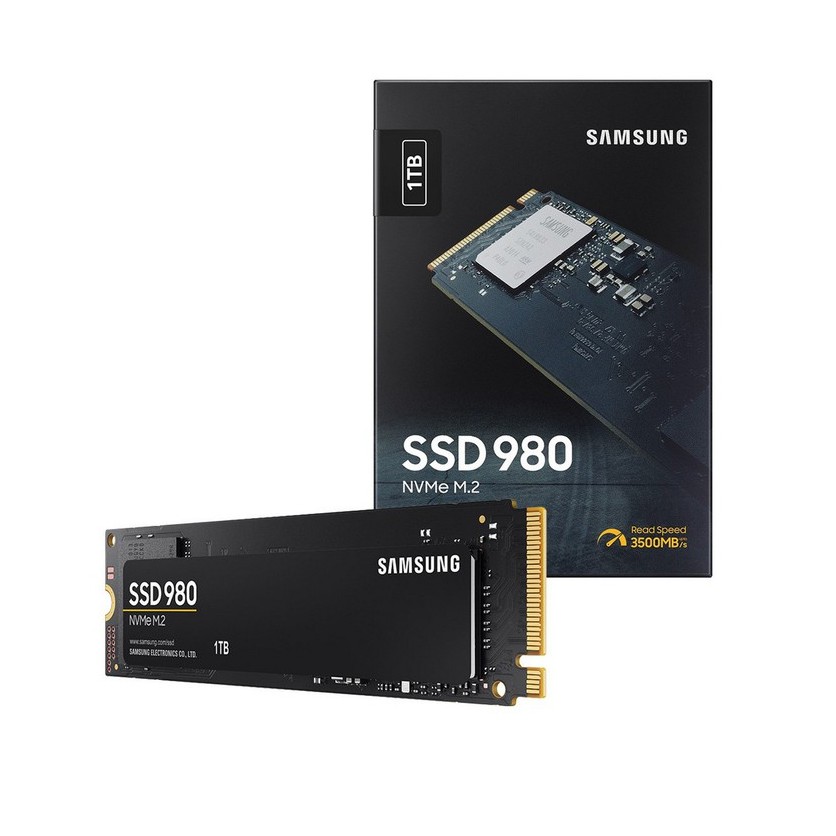 Ổ Cứng SSD Samsung 980 1TB (3500 MB/s, 3000 MB/s, M.2 PCIe, 2280, Gen 3x4, MLC)