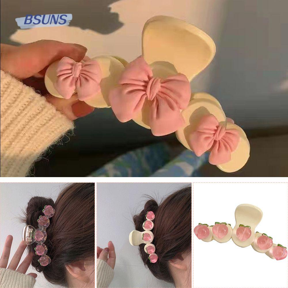 Kẹp Tóc Càng Cua Chống Trượt Hình Quả Đào Thời Trang Cho Nữ