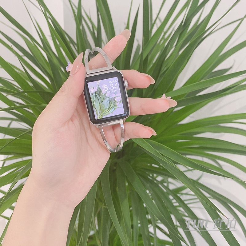 Dây đeo tay bằng kim loại độc đáo phù hợp cho đồng hồ thông minh Apple 7th 6 SE 5 42mm 44mm