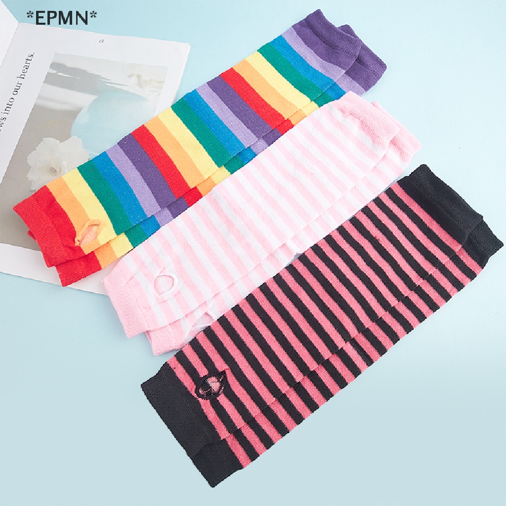 Găng Tay Dài Hở Ngón Dệt Kim Phong Cách Gothic Punk