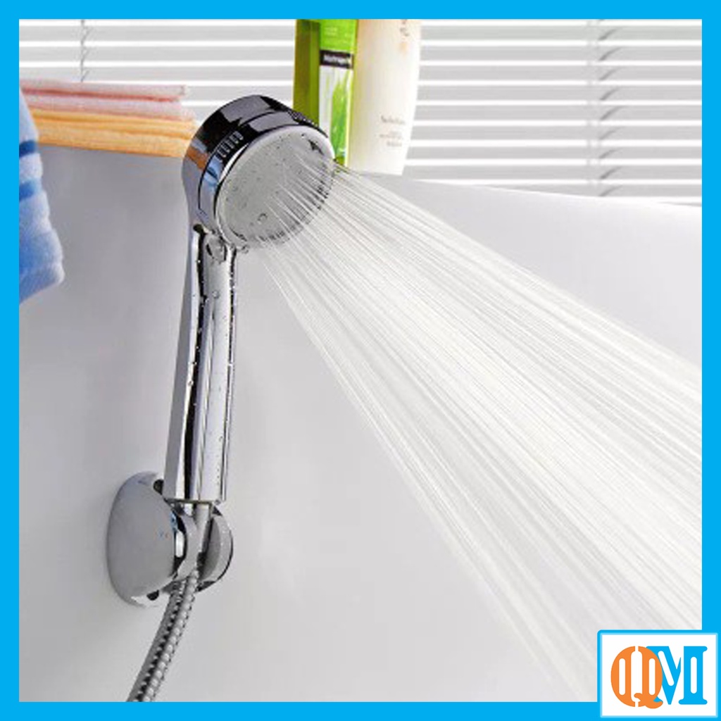 Bộ Vòi Sen Tăng Áp Bằng Nhựa ABS tròn dày Cho Nước Yếu - Tăng 300% Áp Lực Nước , Tiết Kiệm Nước Tối Ưu Có Hạt Lọc Nano