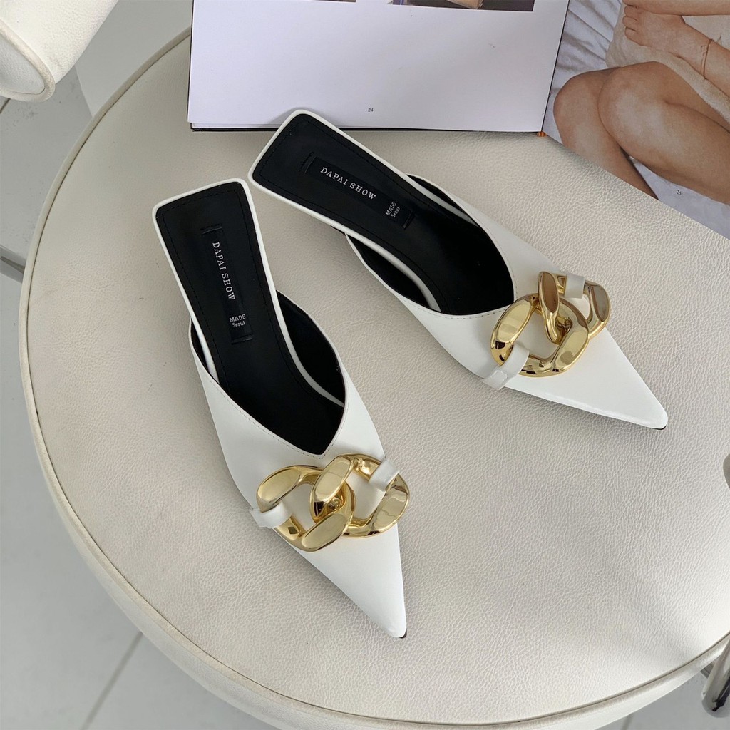 Cadieland Guốc sục 2.5cm mùa hè 2021 low-heeled, xu hướng thời trang 2021, dép đế thấp nữ tính CS139 Lea