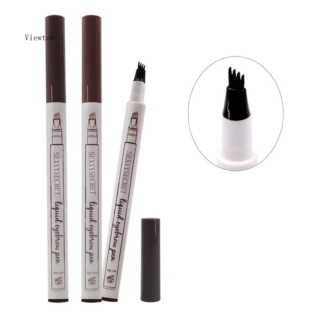 Bút kẻ lông mày chống nước đầu cọ 4 ngọn đẹp tự nhiên chất lượng cao | BigBuy360 - bigbuy360.vn