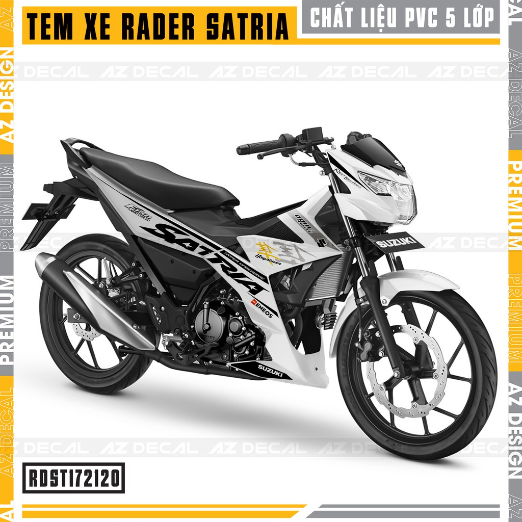 Tem Rời Xe Suzuki Raider - Satria Mẫu Hayabusa 02 | RDST172120 | Decal Chế Chất Liệu PVC Chống Nước, Đa Dạng Màu Tem