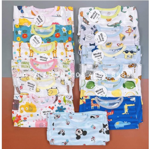 Bộ quần áo dài tay cotton giấy thái cho bé mẫu cực hót 2021
