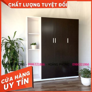 Tủ quần áo 4 cánh đẹp - Mẫu Mới - Tủ nhựa đài loan cao cấp (1m62 x 1m85) Miễn phí vận chuyển Bảo hành 2 năm tại nhà