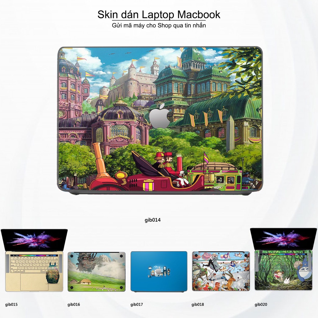 Skin dán Macbook mẫu Ghibli image (đã cắt sẵn, inbox mã máy cho shop)