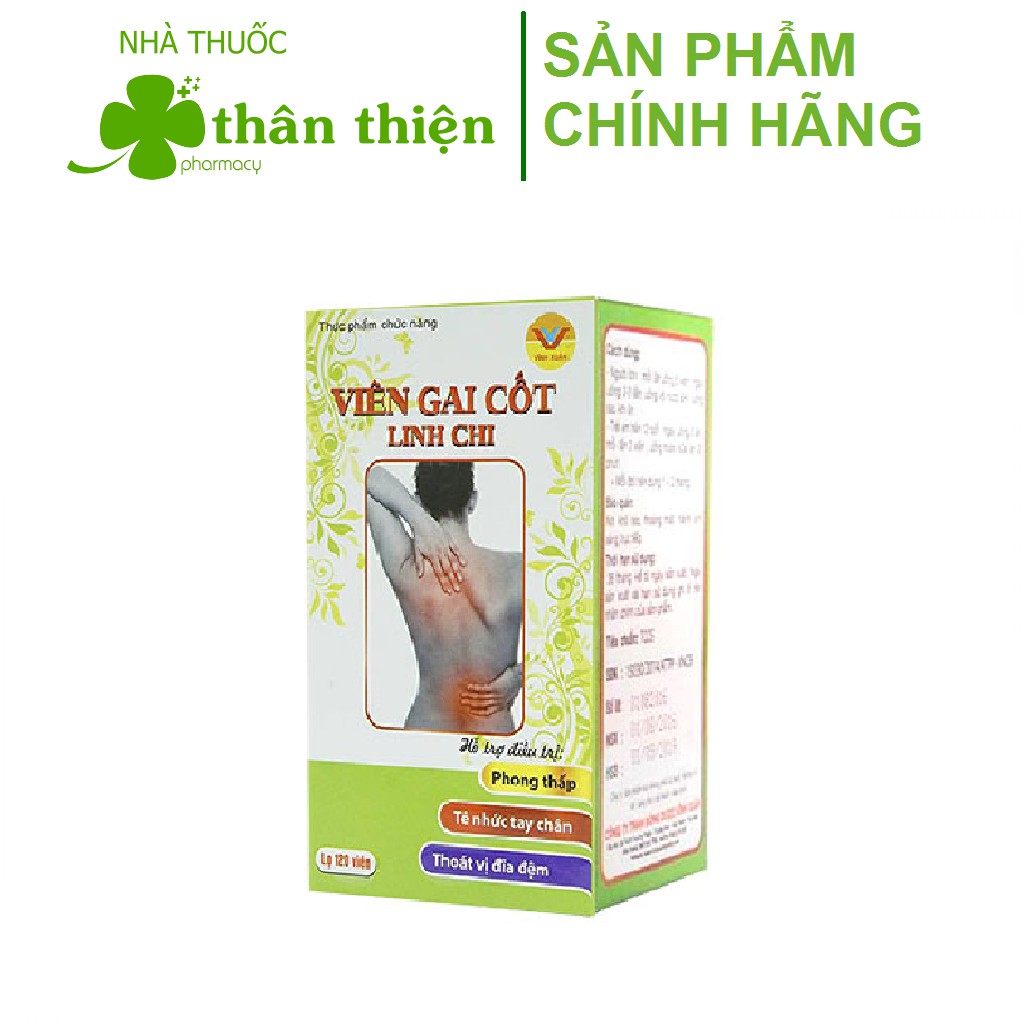 Viên Gai Cốt Linh Chi - Hỗ trợ giảm đau xương khớp do thoát vị đĩa đệm, phong thấp (120 viên)