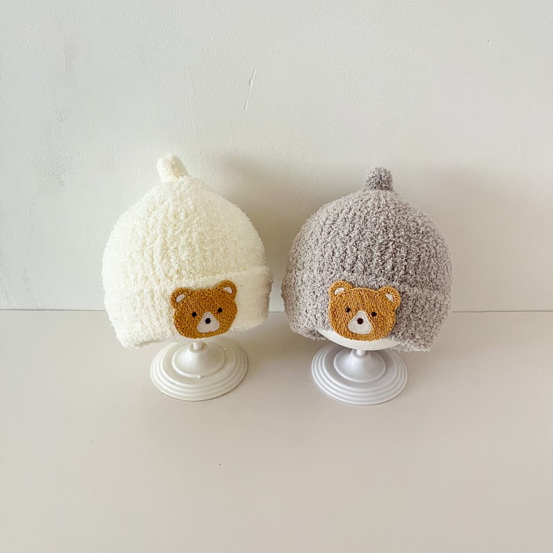 Mũ Len Dệt Kim Dày Dặn Giữ Ấm Thời Trang Xuân Thu Dành Cho Bé