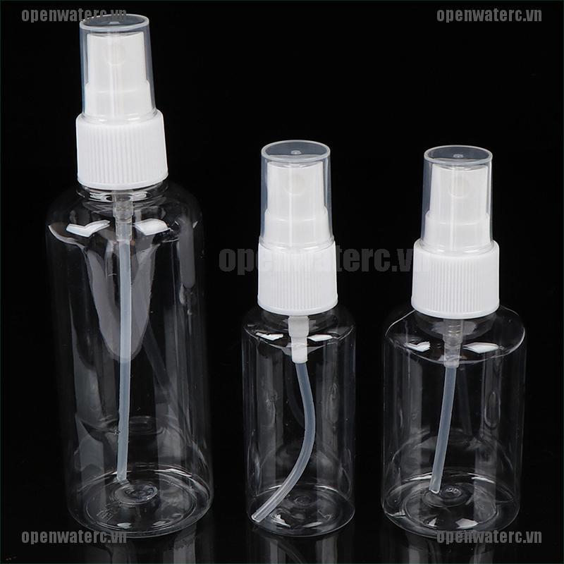 (Hàng Mới Về) Chai Xịt Rỗng Trong Suốt 30 / 50 / 100ml Dùng Chiết Mỹ Phẩm Khi Đi Du Lịch